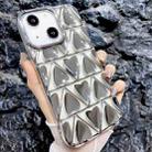 For iPhone 14 Little Love Electroplated Phone Case(Silver) - 1