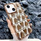 For iPhone 14 Little Love Electroplated Phone Case(Gold) - 1