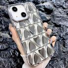 For iPhone 13 Little Love Electroplated Phone Case(Silver) - 1