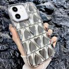 For iPhone 12 Little Love Electroplated Phone Case(Silver) - 1