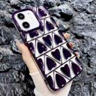 For iPhone 12 Little Love Electroplated Phone Case(Purple) - 1