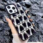 For iPhone 12 Pro Little Love Electroplated Phone Case(Black) - 1