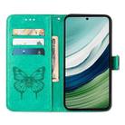For Huawei Mate 60 Embossed Butterfly Leather Phone Case(Green) - 3