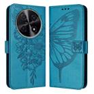 For Huawei Nova 12i 4G Global Embossed Butterfly Leather Phone Case(Blue) - 1