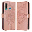 For Huawei Enjoy 9s/P Smart/P Smart+ 2019 Embossed Butterfly Leather Phone Case(Rose Gold) - 1