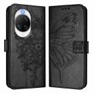 For Huawei nova 14 Ultra 5G Embossed Butterfly Leather Phone Case(Black) - 2
