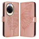 For Huawei nova 14 5G Embossed Butterfly Leather Phone Case(Rose Gold) - 2
