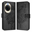 For Huawei nova 14 5G Embossed Butterfly Leather Phone Case(Black) - 2