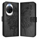 For Huawei nova 14 Pro 5G Embossed Butterfly Leather Phone Case(Black) - 2