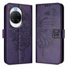 For Huawei nova 14 Pro 5G Embossed Butterfly Leather Phone Case(Dark Purple) - 2