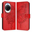 For Huawei nova 14 Pro 5G Embossed Butterfly Leather Phone Case(Red) - 2