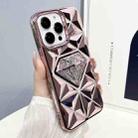 For iPhone 13 Pro Max Diamond Electroplated Glitter Paper Phone Case(Pink) - 1