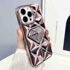 For iPhone 13 Pro Diamond Electroplated Glitter Paper Phone Case(Pink) - 1