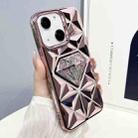 For iPhone 13 Diamond Electroplated Glitter Paper Phone Case(Pink) - 1