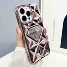 For iPhone 11 Pro Max Diamond Electroplated Glitter Paper Phone Case(Pink) - 1