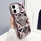 For iPhone 11 Diamond Electroplated Glitter Paper Phone Case(Pink) - 1