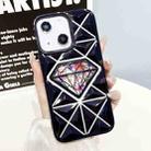 For iPhone 14 Diamond Electroplated Diamond Paper Phone Case(Black) - 1