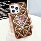 For iPhone 14 Pro Diamond Electroplated Diamond Paper Phone Case(Gold) - 1