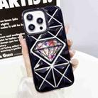 For iPhone 14 Pro Diamond Electroplated Diamond Paper Phone Case(Black) - 1