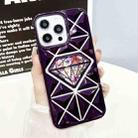 For iPhone 13 Pro Max Diamond Electroplated Diamond Paper Phone Case(Purple) - 1