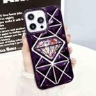 For iPhone 12 Pro Max Diamond Electroplated Diamond Paper Phone Case(Purple) - 1