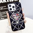 For iPhone 12 Pro Max Diamond Electroplated Diamond Paper Phone Case(Black) - 1