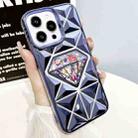 For iPhone 12 Pro Max Diamond Electroplated Diamond Paper Phone Case(Blue) - 1