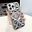 For iPhone 12 Pro Diamond Electroplated Diamond Paper Phone Case(Silver) - 1