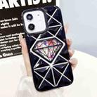 For iPhone 11 Diamond Electroplated Diamond Paper Phone Case(Black) - 1