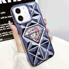For iPhone 11 Diamond Electroplated Diamond Paper Phone Case(Blue) - 1