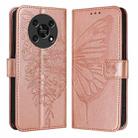 For Honor X30 5G/X9 4G/X9 5G Embossed Butterfly Leather Phone Case(Rose Gold) - 1