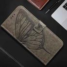 For Honor X6b Embossed Butterfly Leather Phone Case(Grey) - 2