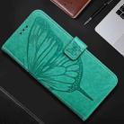 For Honor X6b Embossed Butterfly Leather Phone Case(Green) - 2