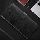 For Honor X6b Embossed Butterfly Leather Phone Case(Black) - 2