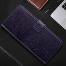 For Honor X6b Embossed Butterfly Leather Phone Case(Dark Purple) - 2