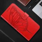 For Honor X6b Embossed Butterfly Leather Phone Case(Red) - 2