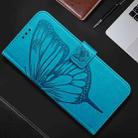 For Honor X6b Embossed Butterfly Leather Phone Case(Blue) - 2