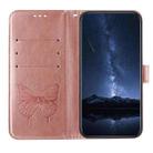 For Honor X9C 5G Global Embossed Butterfly Leather Phone Case(Rose Gold) - 3