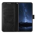 For Honor X9C 5G Global Embossed Butterfly Leather Phone Case(Black) - 3