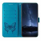 For Honor X9C 5G Global Embossed Butterfly Leather Phone Case(Blue) - 3