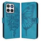 For Honor X8C 4G Global Embossed Butterfly Leather Phone Case(Blue) - 2