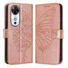 For Honor Play 60 5G Embossed Butterfly Leather Phone Case(Rose Gold) - 2