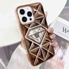 For iPhone 12 Pro Max Diamond Electroplated Laser Carving Phone Case(Gold) - 1