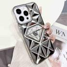 For iPhone 12 Pro Max Diamond Electroplated Laser Carving Phone Case(Silver) - 1