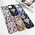 For iPhone 11 Diamond Electroplated Laser Carving Phone Case(Black) - 2