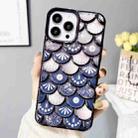 For iPhone 13 Pro Max Mermaid Scale Electroplated Laser Carving Phone Case(Black) - 1