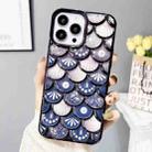 For iPhone 11 Pro Max Mermaid Scale Electroplated Laser Carving Phone Case(Black) - 1