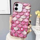 For iPhone 11 Mermaid Scale Electroplated Laser Carving Phone Case(Pink) - 1