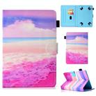 For 7 inch Universal Colored Drawing Stitching Leather Tablet Case(Pink Sea) - 1