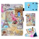 For 7 inch Universal Colored Drawing Stitching Leather Tablet Case(Romantic Paris) - 1